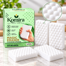 Komira Magic Eraser sponge texture and four-piece set